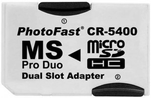 Gamer Gear: Dual Micro SD/SDHC to PRO DUO Memory Adapter