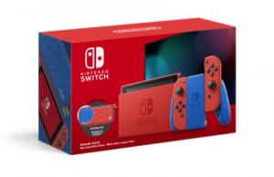 Nintendo Switch: Pelikonsoli (Mario Red & Blue Edition) (+Kantolaukku)