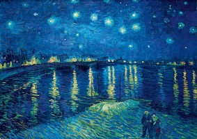 Palapeli: Vincent Van Gogh - Starry Night over the Rhône (1000pcs)