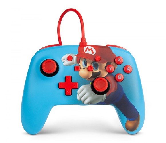 PowerA: Enhanced Wired Switch Controller - Mario Punch  - Nintendo  Switch - Puolenkuun Pelit pelikauppa