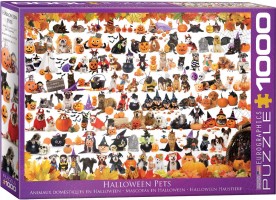 Palapeli: Halloween Puppies And Kittens (1000)