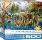 Palapeli: XXL Pieces - Wolf Lake Fantasy (500)