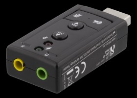 Deltaco: USB Sound Card - nikortti (3,5mm / USB)