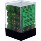 Chessex: Signature 12mm D6 Vortex Green/Gold (36 Dice)