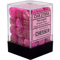 Chessex: Signature 12mm D6 Vortex Pink/Gold (36 Dice)
