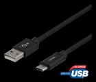 Deltaco: USB-A to USB-C 2m