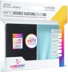 Gamegenic: Matte Double Sleeving Pack (Clear & Black, 2 x 100)