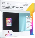 Gamegenic: Prime Double Sleeving Pack (Clear & Black, 2 x 100)