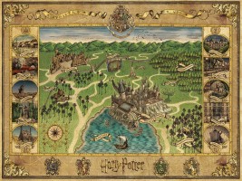 Palapeli: Harry Potter - Hogwarts Map (1500 pieces)