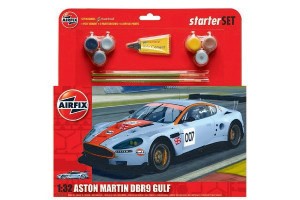 Pienoismalli: Airfix - Aston Martin DBR9 Gulf - Starter Set