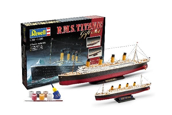 Revell: Gift Set - RMS Titanic (1:700/1:200)  - Pienoismallit +  miniatyyrit - Puolenkuun Pelit pelikauppa