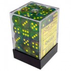 Noppasetti: Chessex Borealis - 12mm D6 Maple Green/Yellow (36)