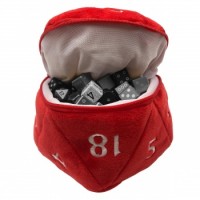 Noppapussi: D20 Plush Dice Bag (Red)