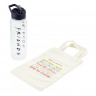 Lahjasetti: Friends - Tote Bag and Water Bottle