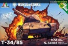 Pienoismalli: Italeri: World Of Tanks  T-34/85 (1:72)