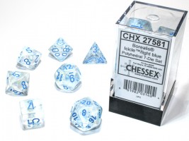 Noppasetti: Chessex Borealis Polyhedral Icicle/Blue (7)
