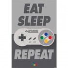 Juliste: Nintendo SNES - Eat Sleep Repeat (61x91,5cm)