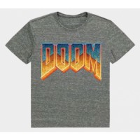 T-paita: Doom - Logo Harmaa (L)