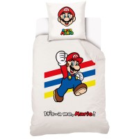 Pussilakanasetti: Super Mario - It\'s A Me Mario (White) (140x200cm)