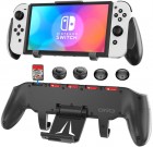 OIVO: Asymmetrical Grip with Adjustable Stand for Switch and Switch OLED