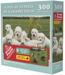 Palapeli: Prank Puzzle - A Pile of Puppies in a Grassy Field (30