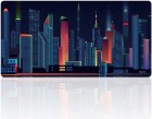 Hiirimatto: Extended Gaming Mouse Pad - Neon Cityscape (90x40)