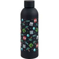 Juomapullo: Minecraft - Mobs and Diamonds Stainless Steel Bottle (500ml, black)