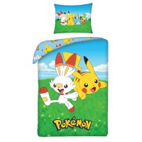 Pussilakanasetti: Pokemon - Scorbunny & Pikachu Reversible (140x200)