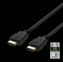 HDMI: Kaapeli Deltaco - 4K/8K Ultra High Speed Musta (2m)