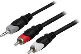 Audiokaapeli: Deltaco - RCA 3.5mm Stereo Cable (0.5m)