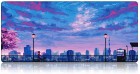 Hiirimatto: Extended Gaming Mouse Pad - Cherry Blossom City (90x