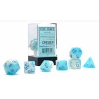 Noppasetti: Chessex Gemini - Polyhedral Turquoise-White/Blue (7)