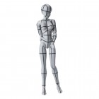 Body Chan: Action Figure Wireframe - Gray Color (14cm)