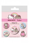Pinssisetti: Pusheen x Hello Kitty - Badge Set