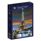 Palapeli: Bluebird Puzzle - Eiffel Tower at Sunset, Paris France (1000)