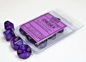 Chessex: Borealis Royal Purple/Gold Set Of Ten D10s