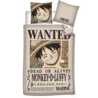 Pussilakanasetti: One Piece - Wanted Luffy (140x200cm)