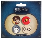 Pinssi: Harry Potter - Cutie Button, Harry & Hedwig (4-pack)