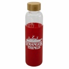Juomapullo: Stranger Things - Logo Glass Bottle With Silicone Cover (585ml)