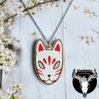 Kaulakoru: Kitsune Mask White Necklace (5.5cm) (Niramuchu)