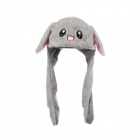Pipo: Cute Bunny Beanie With Moving Ears (Grey)
