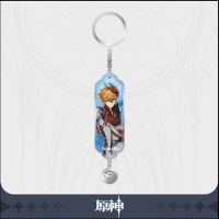 Avaimenperä: Genshin Impact - Tartaglia Character Drawing Card Metal Keychain