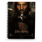 Muistikirja: Lord Of The Rings - Aragorn, 3D-Effect (A5)