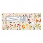 Hiirimatto: Extended Gaming Mouse Pad - Botanical Wild Flowers (