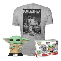 Funko Pop! Star Wars: The Mandalorian - Grogu Cookie,Fig+T-shirt