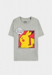 T-Paita: Pokemon - Pika Pikachu (Grey, Men's Short Sleeved) (XL)