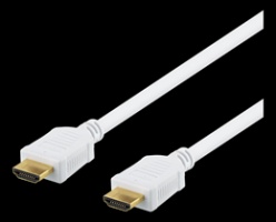 HDMI: Kaapeli Deltaco - 4K UHD High Speed Valkoinen (5m)