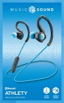 MusicSound: Athlety Langattomat Bluetooth Nappikuulokkeet (Sininen)