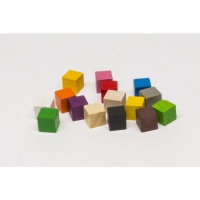 Wooden cube 8mm Red (25)