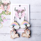 Korvakorut: Alpacorn Rainbow Earrings (v 2.0) (6cm) (Niramuchu)